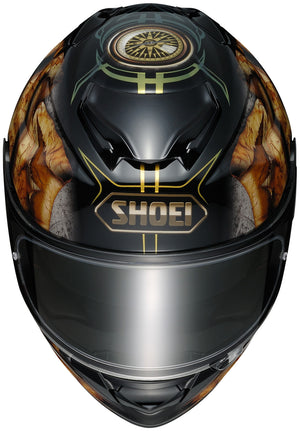black and gold shoei helmet LS2 Stream II Samurai - Gold/Black Includes a protective cloth carrying bag for secure storage and transport Shoei RF-1100 Size Large Full