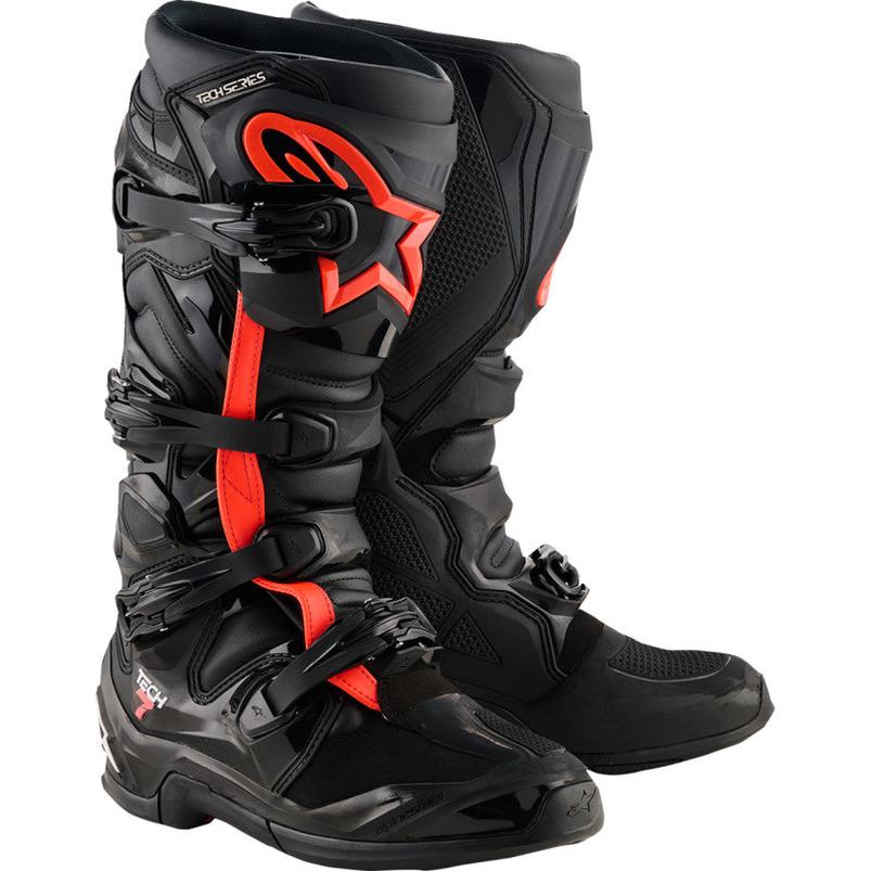 ワインレッド オープントゥブーツ Alpinestars Tech 7 Boots | Atomic-Moto