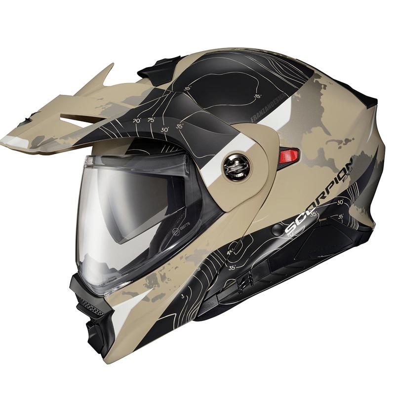 Scorpion EXO-AT960 Modular Helmet Topographic Sand/Black / LG Scorpion EXO-AT960 Modular Helmet Topographic Sand/Black / LG