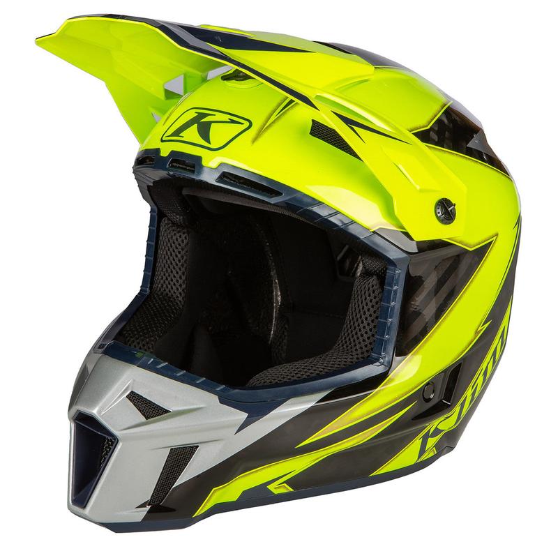 Klim - F3 Carbon Off-Road ECE Helmet - Lightning White 2X Klim - F3 Carbon Off-Road ECE Helmet - Lightning White 2X