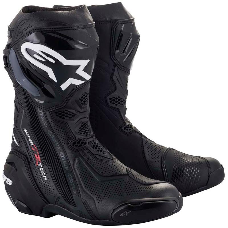Alpinestars SUPERTECH R V2 Vented ブラック Alpinestars Supertech R Vented Boots – Atomic-Moto