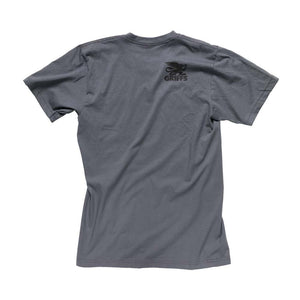 GRIFFS Classic Tee rear view in Dark Gray